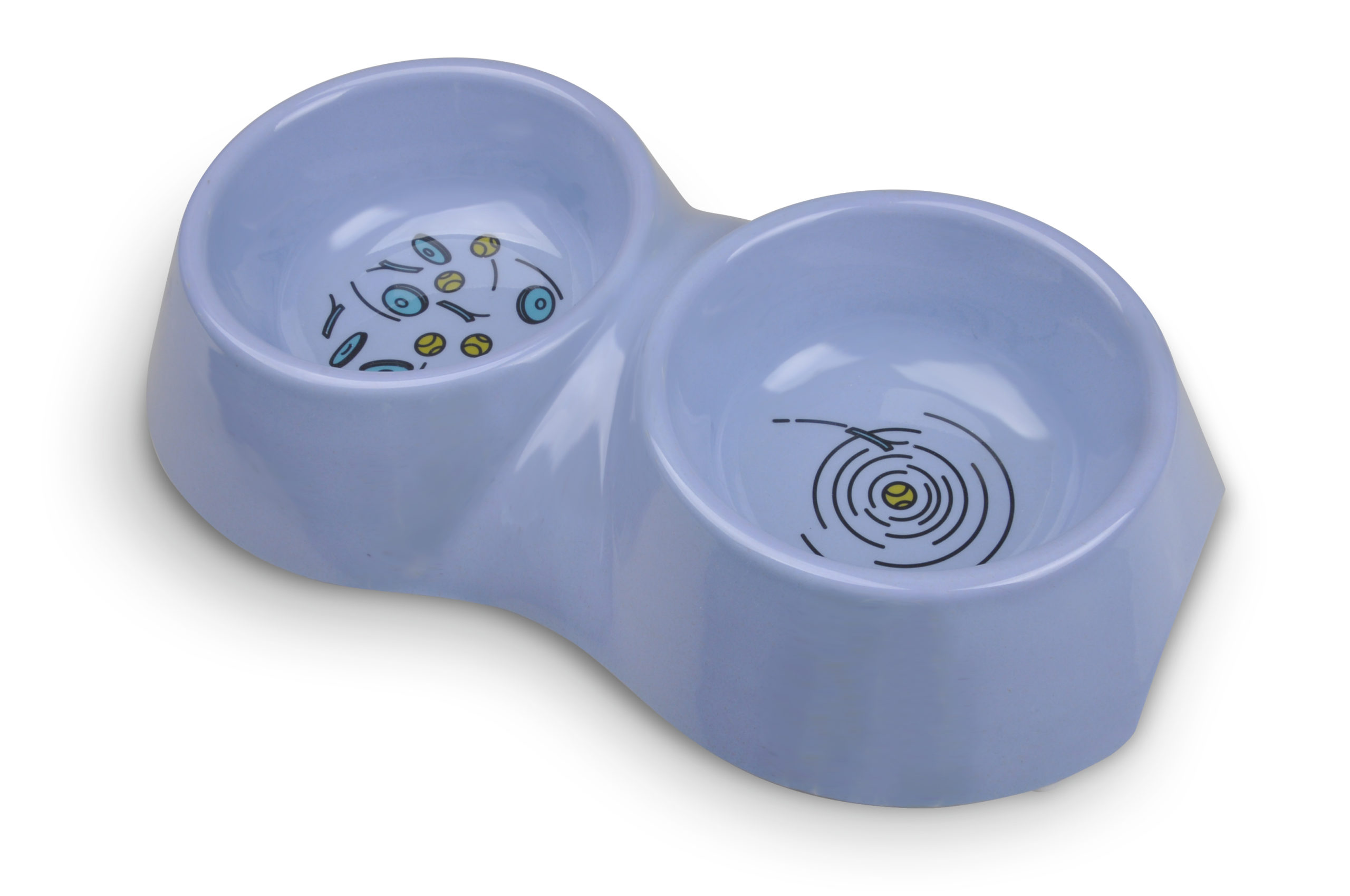 EcoWare™ Decorated Large Double Dish with NonSkid Silicone Feet Van