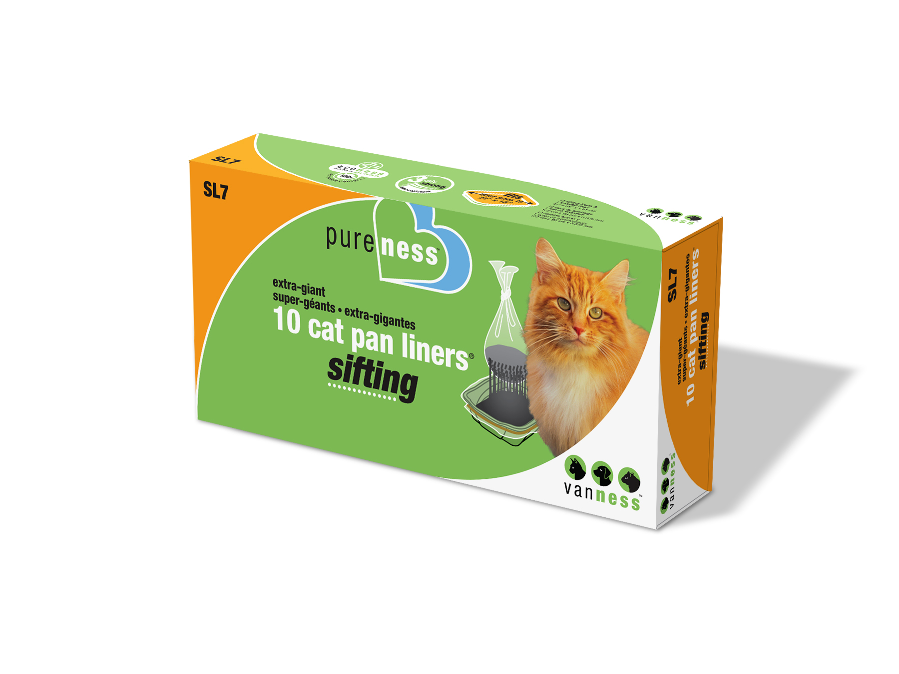 Van Ness DL715 Pureness Extra Giant Drawstring Cat Pan Liner 4 Packs of 15 60-Count 